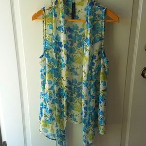 NWOT floral vest